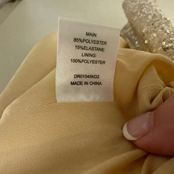 Meshki Silver Sequin One Shoulder Mini Dress NWT Asymmetrical Party Dress XXS - Picture 5 of 12